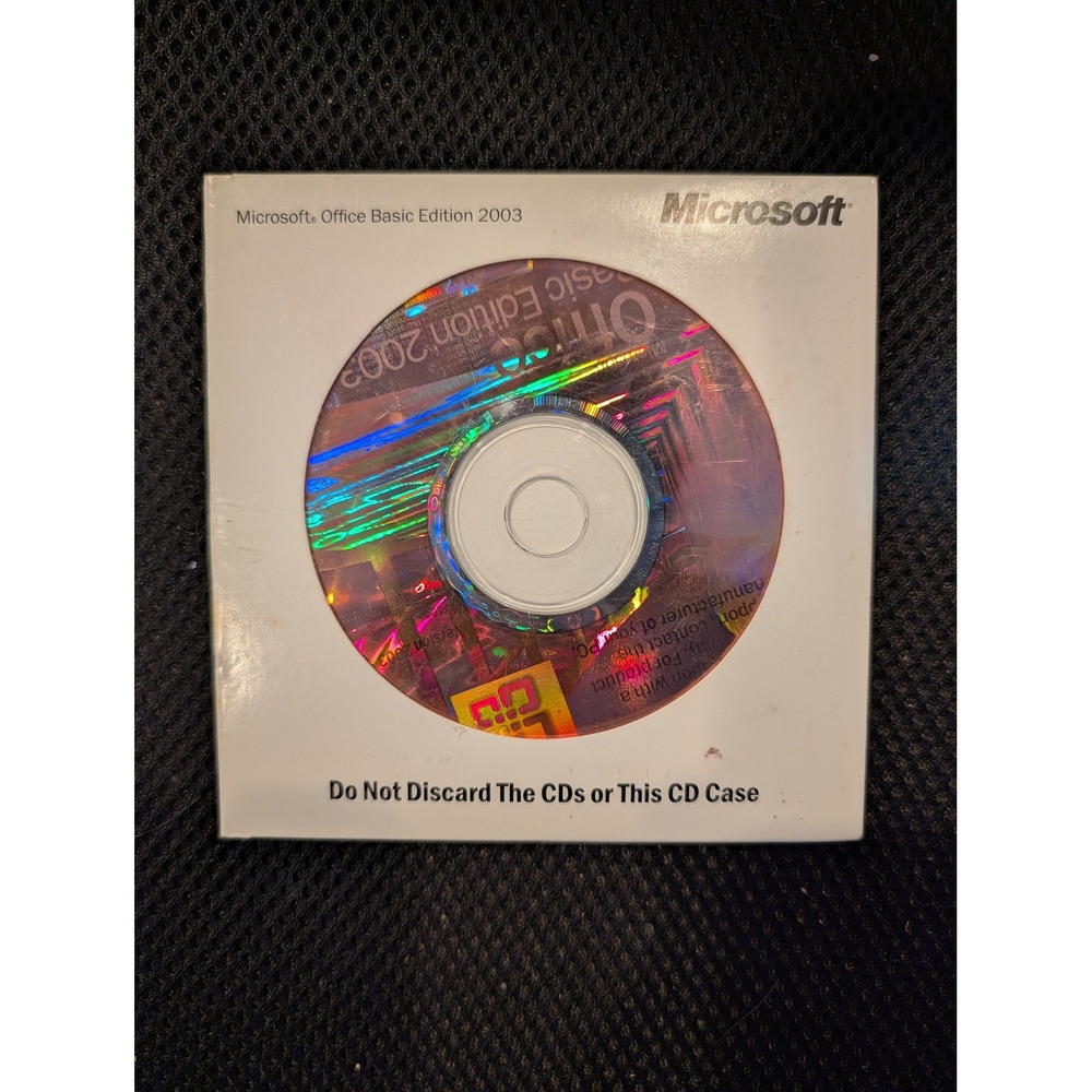 Vintage Microsoft Office Basic Edition 2003 Dell OEM CD w/ Product Key‎